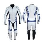 Product Title: Premium Leather Motorcycle Racing Suit – 1-Piece CE-Approved Armored Track Suit with Aerodynamic Hump & Knee Sliders