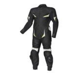 Product Title: Premium Leather Motorcycle Racing Suit – 1-Piece CE-Approved Armored Track Suit with Aerodynamic Hump & Knee Sliders