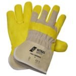 Heat Resistant Leather Welding Gloves – 16-Inch Split Cowhide MIG/Stick Welder Gauntlets with Kevlar Stitching