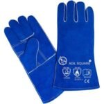 Heat Resistant Leather Welding Gloves – 16-Inch Split Cowhide MIG/Stick Welder Gauntlets with Kevlar Stitching